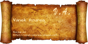 Vanek Azurea névjegykártya